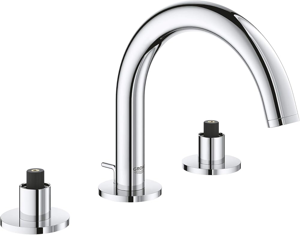 GROHE 20072003 Atrio 8″ Widespread Two-Handle Bathroom Faucet S-Size, Starlight Chrome