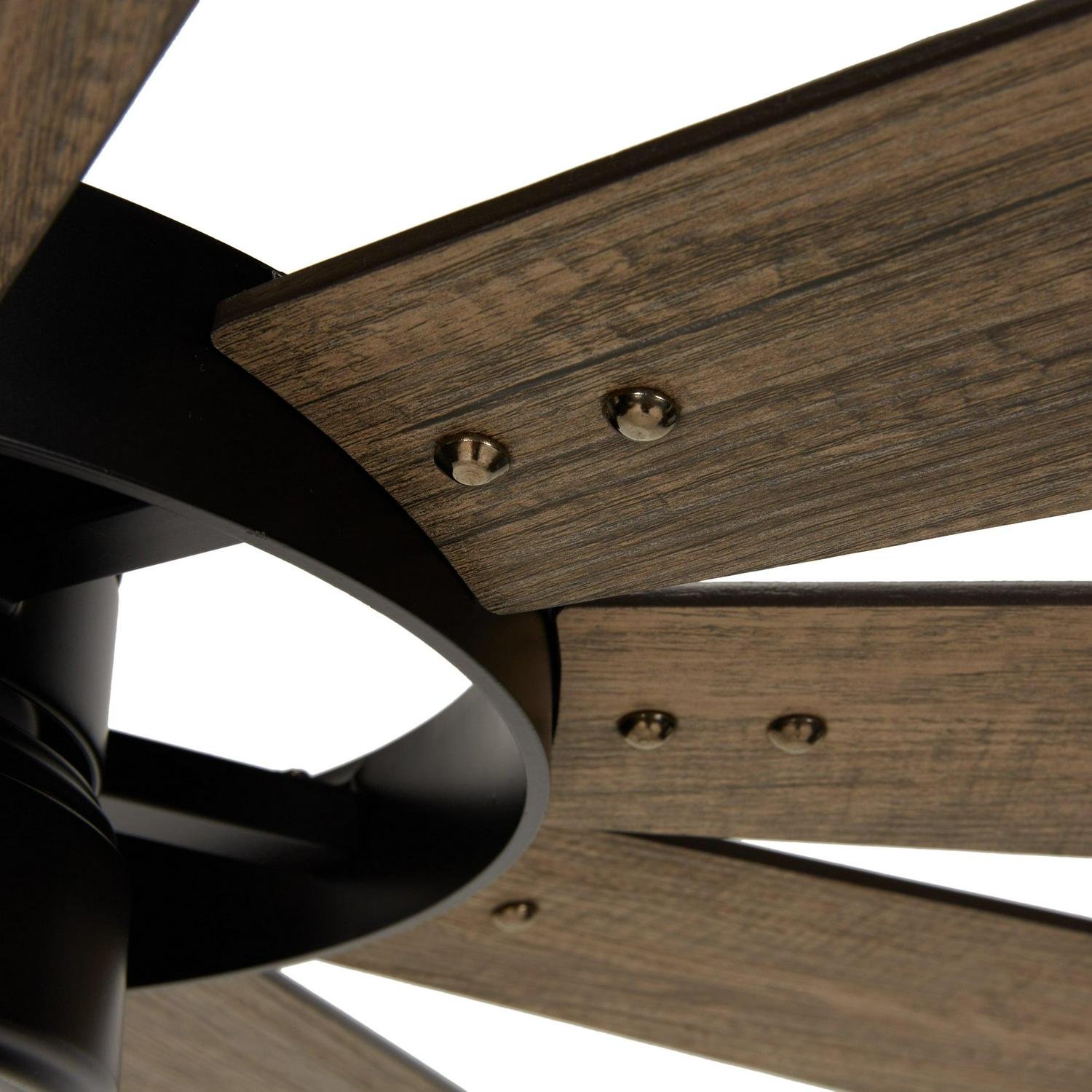 Harbor Breeze Henderson 60-in Matte Black Integrated LED Indoor Ceiling Fan with Light and Remote (10-Blade)