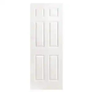 Masonite Textured 6-Panel Hollow Core Primed Composite Single Prehung Interior Door