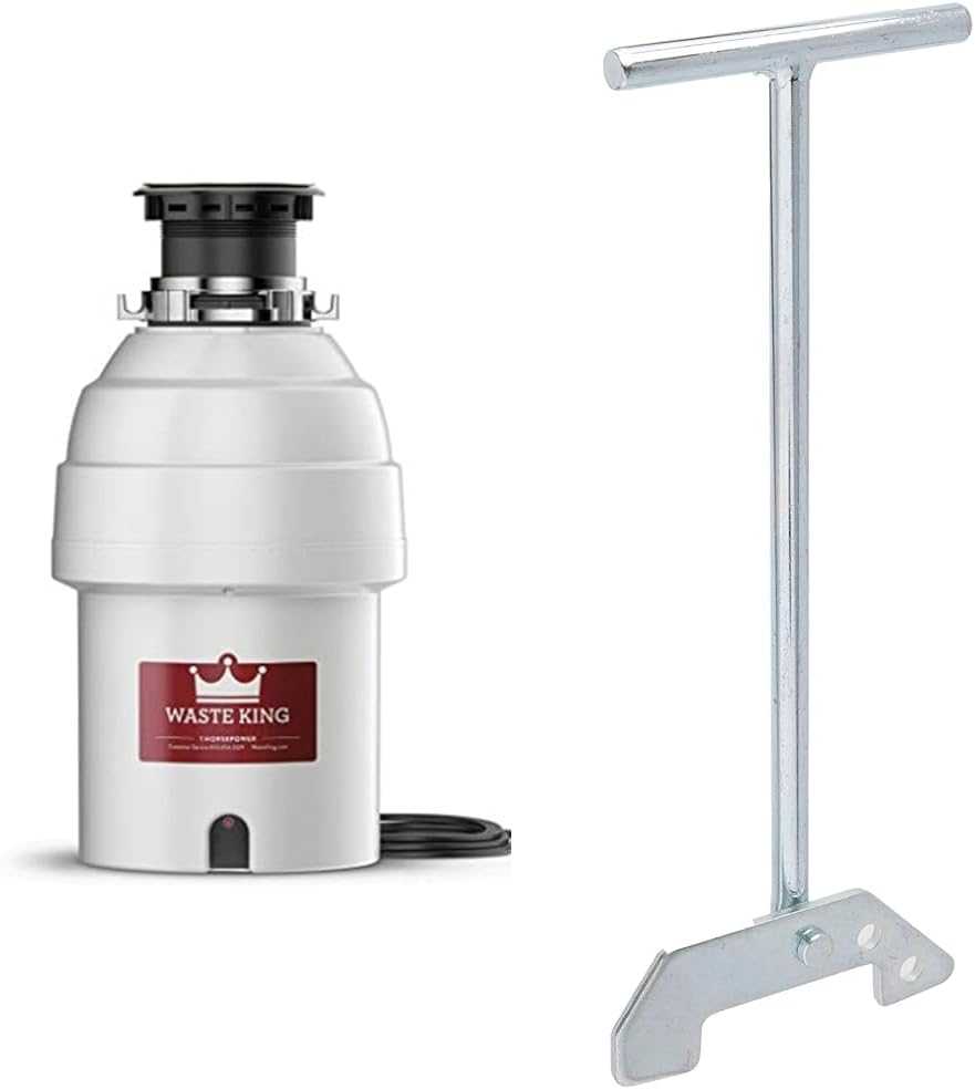 Waste King 1 HP Garbage Disposal Bundle with Unjamming Wrench and Replacement Parts