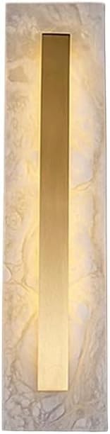 White Alabaster Stone Wall Sconce Long Vanity Linear Wall Light Marble Bedside Wall Lamp Indoor Hallway Light Fixtures,Wide Application