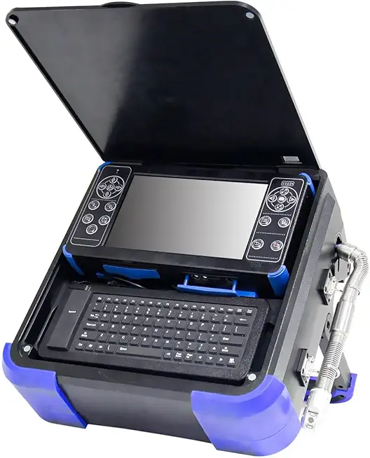 Vividia VS-2830PT Portable Compact HD Pan Tilt Pipe Inspection Camera 28mm PT Camera Head with 512Hz Sonde 23mm HD Standard Camera Head 30m Push-Rod Cable