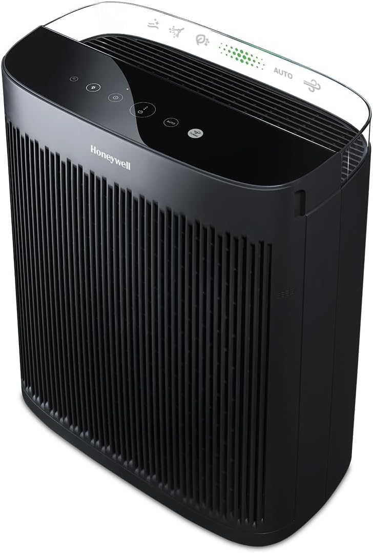 Honeywell InSight HEPA Air Purifier with Air Quality Indicator and Auto Mode, Large Rooms, Bedrooms, Home (360 sq ft), Black - Reduces Airborne Allergens, Smoke, Dust, Pollen, Pet Dander, HPA5200B