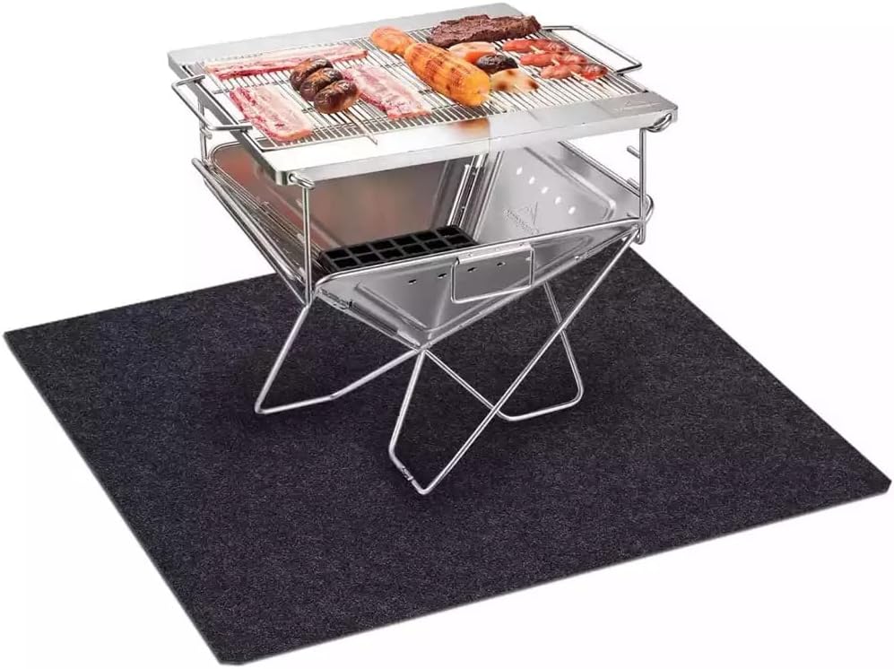 Earlizer BBQ Grill Mat - Reusable Oil Absorbent Grill Pad Washable Floor Mat Protects Deck and Patio from Grease Splatter | Durable 30
