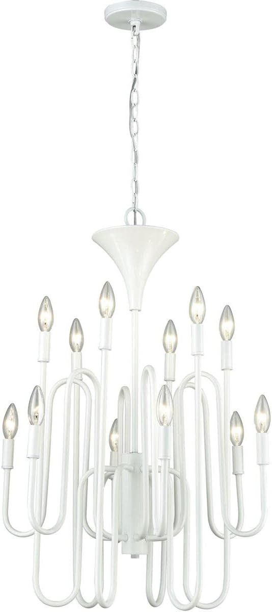 81297/12 Decatur 22'' Wide 12-Light Chandelier in Matte White