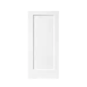 CALHOME 30 in. x 80 in. 1-Panel Hollow Core White Primed Composite MDF Interior Door Slab for Pocket Door