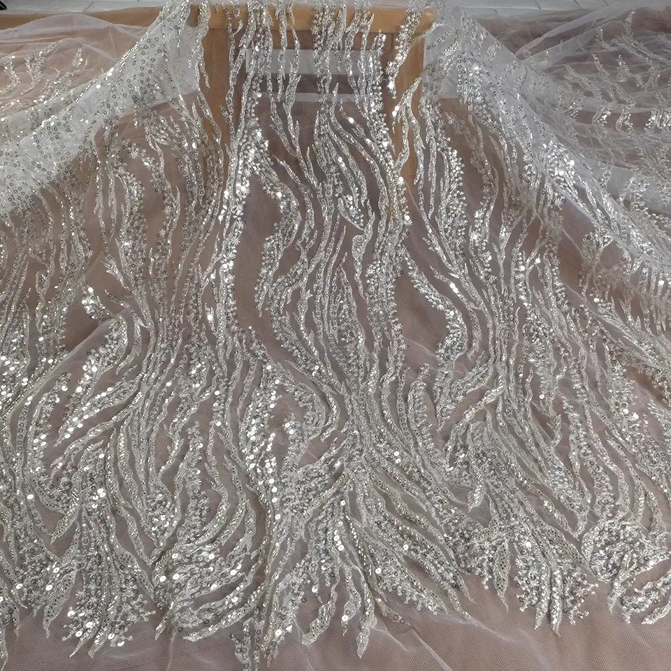 Popular La Belleza Beaded lace Fabric 51