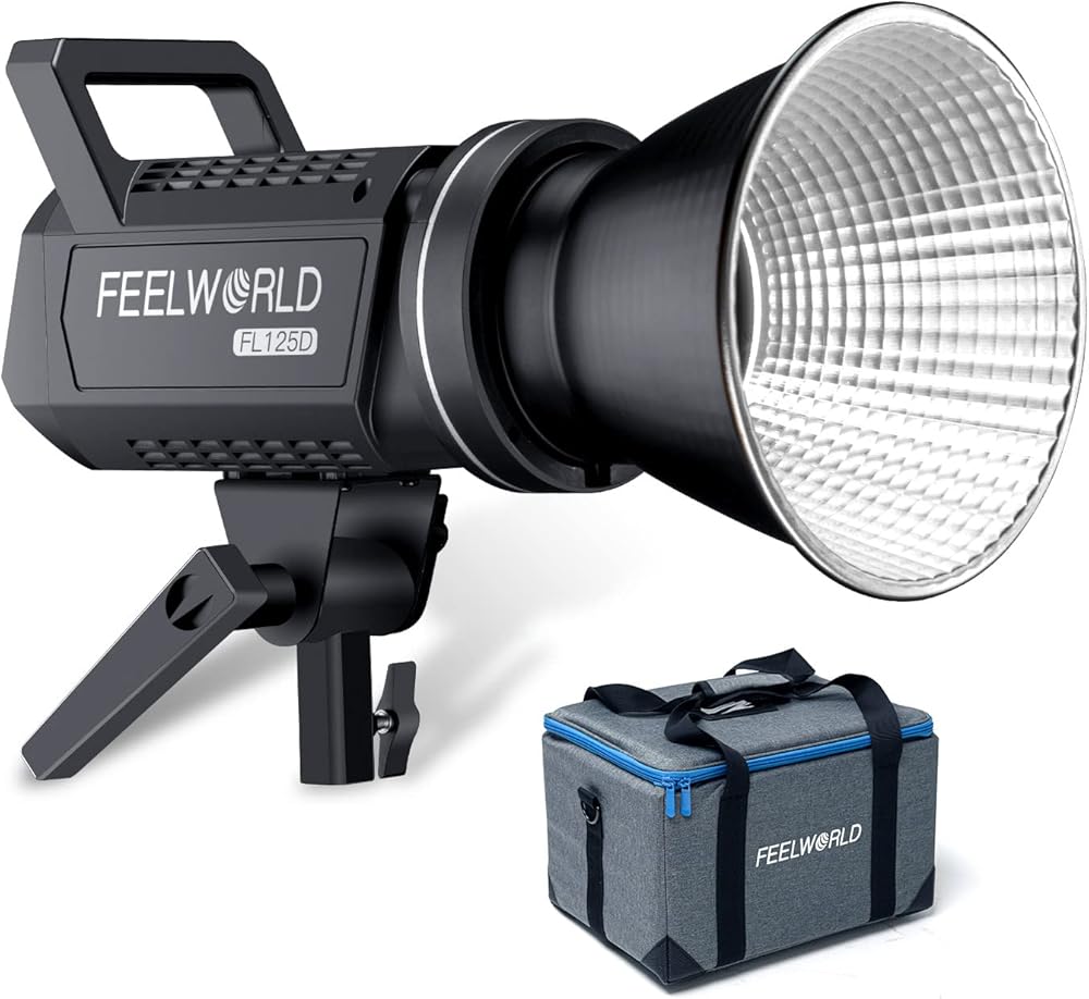 FL125D 125W Video Studio Light with 5600K Daylight Continuous Lighting CRI96+ TLCI97+ 48500lux@1m for Film, Live Streaming, Photography, Videography, Wedding, Interview