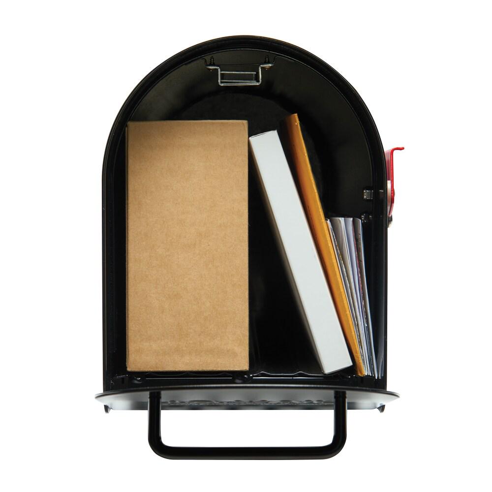 Architectural Mailboxes Post Mount Black Metal Standard Mailbox