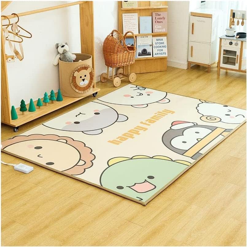 European Style Heated Area Rug Heated Floor Mats for Foot Adjustable Temperature Heated Carpet for Home Electric Heated Floor