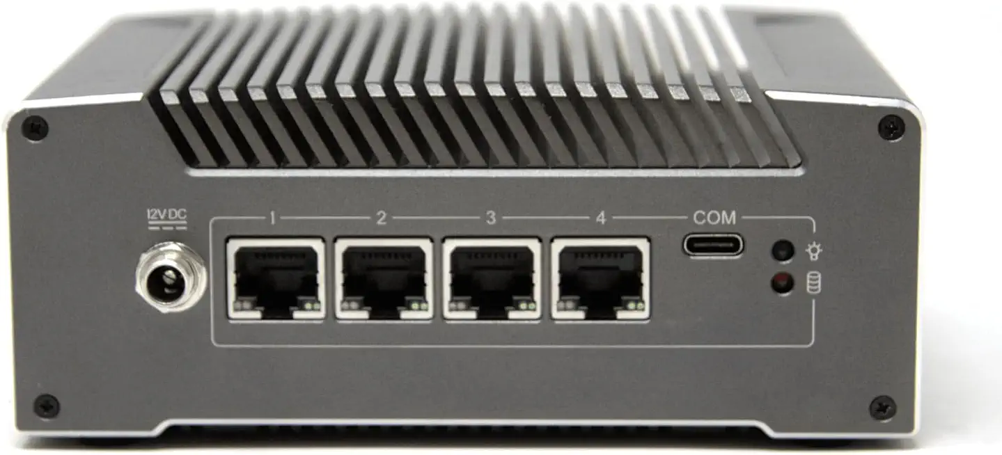 Protectli Vault V1410-4 Port, Micro Appliance/Mini PC - N5105, 4X 2.5G NICs, 8GB LPDDR RAM on-board, 32GB eMMC on-board