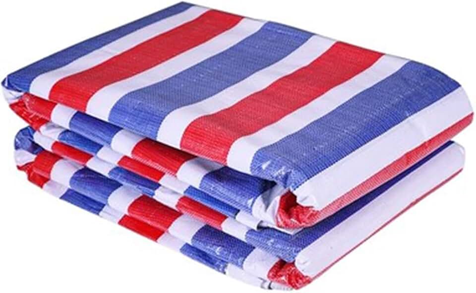 Heavy-Duty PE Blue Tarpaulin Poly Tarp with UV Protect Plastic Fabric Sheet for Agriculture/Industrial Cover (Color:Multi-Colored,Size:2x20m)