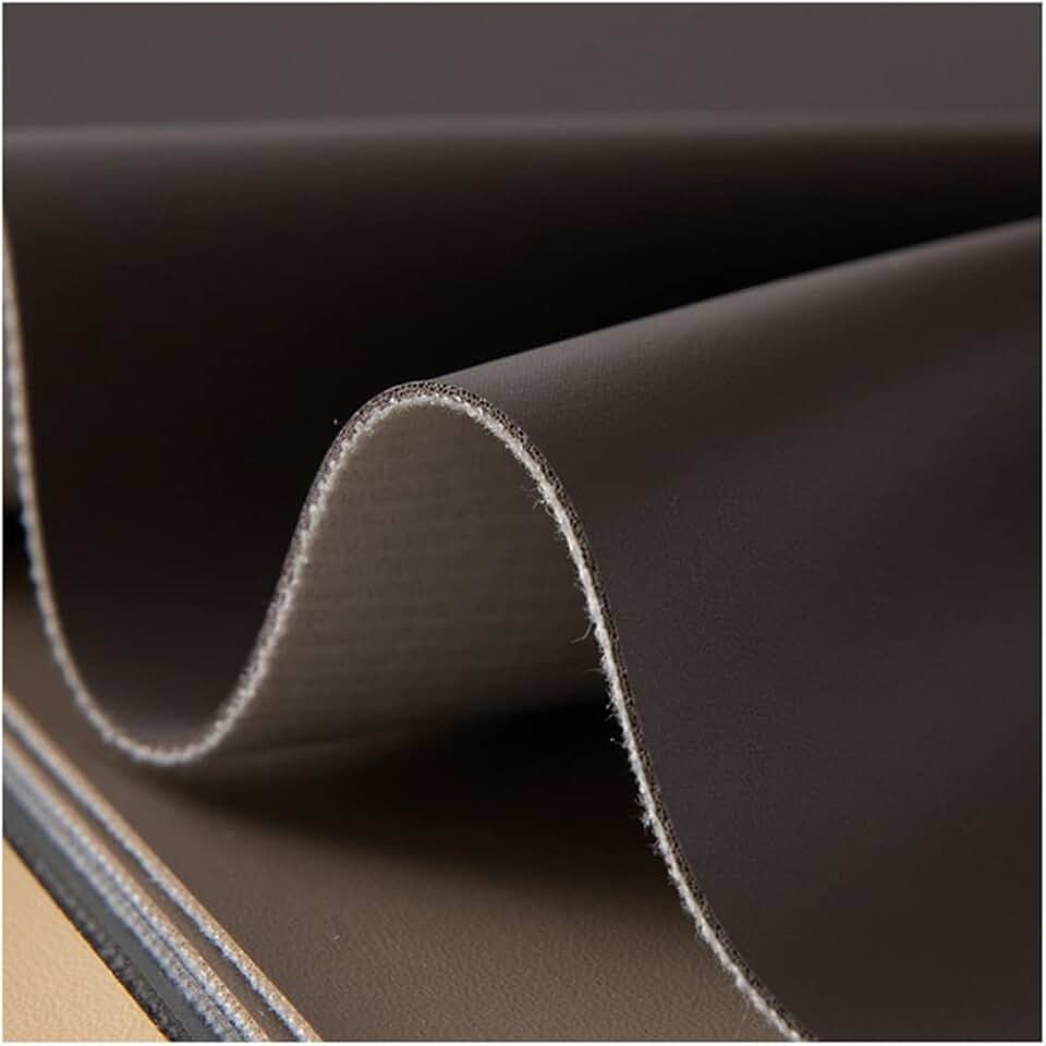 Artificial Leather Fabric Light Grey High-end Napa Light Luxury Pattern Professional Home Furnishing Soft Bag DIY Fabric Thickness 0.94MM (Color : Dark Brown, Size : 1.37X9m)