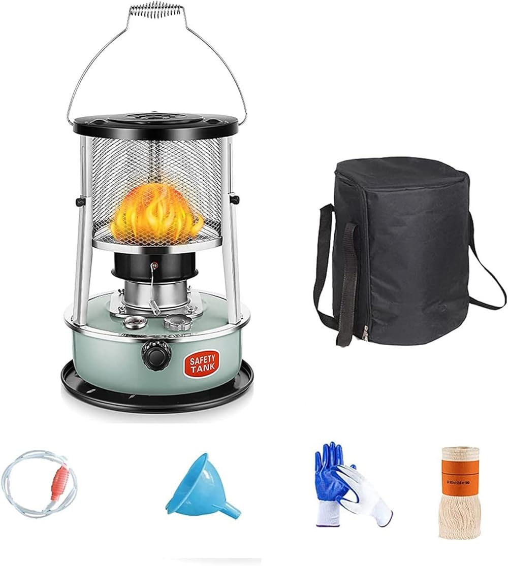 Burner for Indoor Camping Compact Convection Kerosene Space Heater for Camping Tent Heating Cooking Adjustable Height