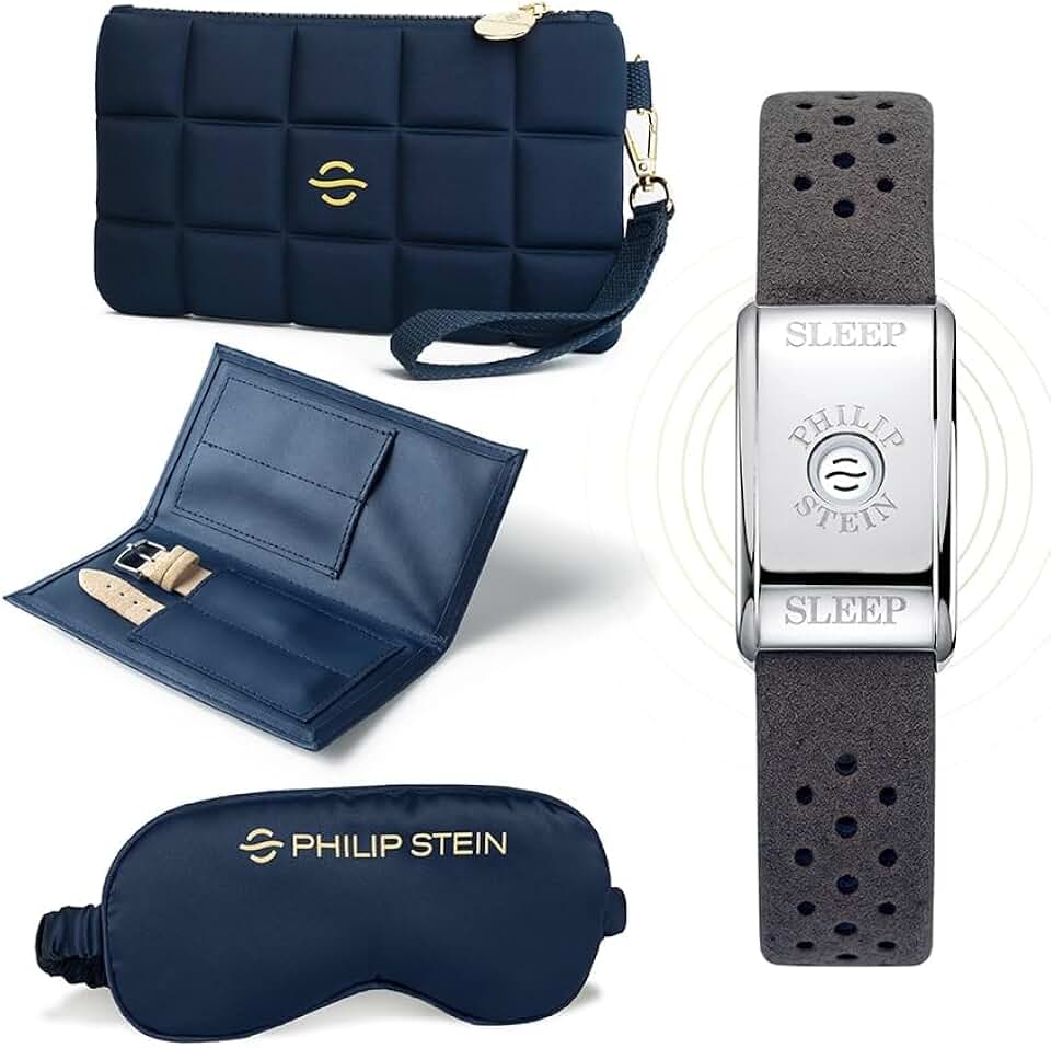 Philip Stein Classic Sleep Bracelet Kit, Steel Case, Grey Strap