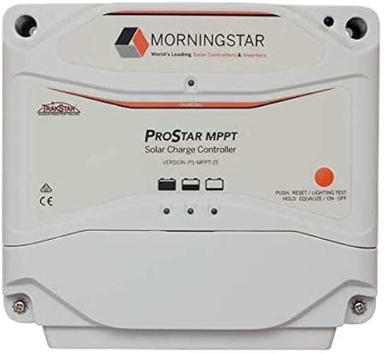 Morningstar Prostar 25A MPPT Solar Charge Controller (PS-MPPT-25) - Intelligent Solar Panel Regulator, Supports 12V/24V LA/Lithium Batteries, LVD/Lighting Control, HazLoc Rated, Low Noise