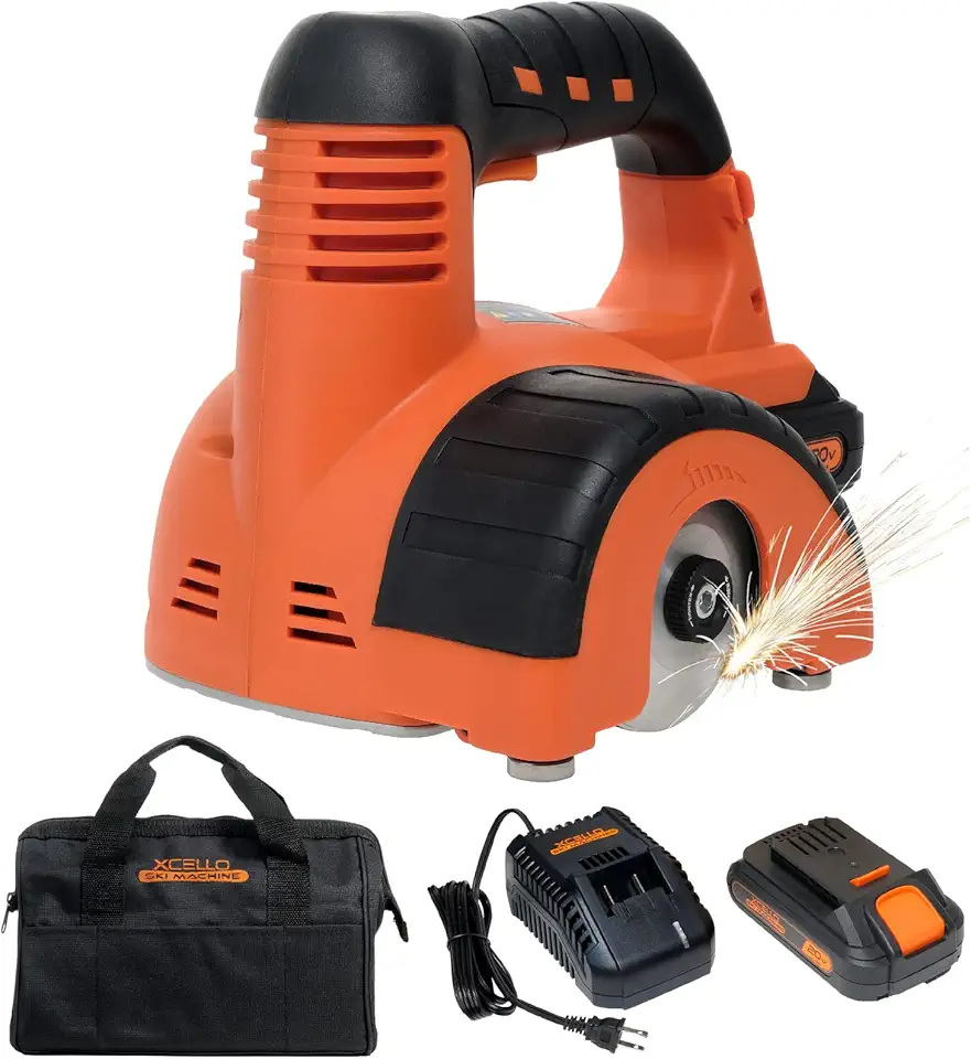 Cordless Ski/Snowboard Edge Tuner, Long Lasting Portable Grinding Wheel Sharpens and Hones Ski Edges, Rechargeable Lithium Ion Battery Included.