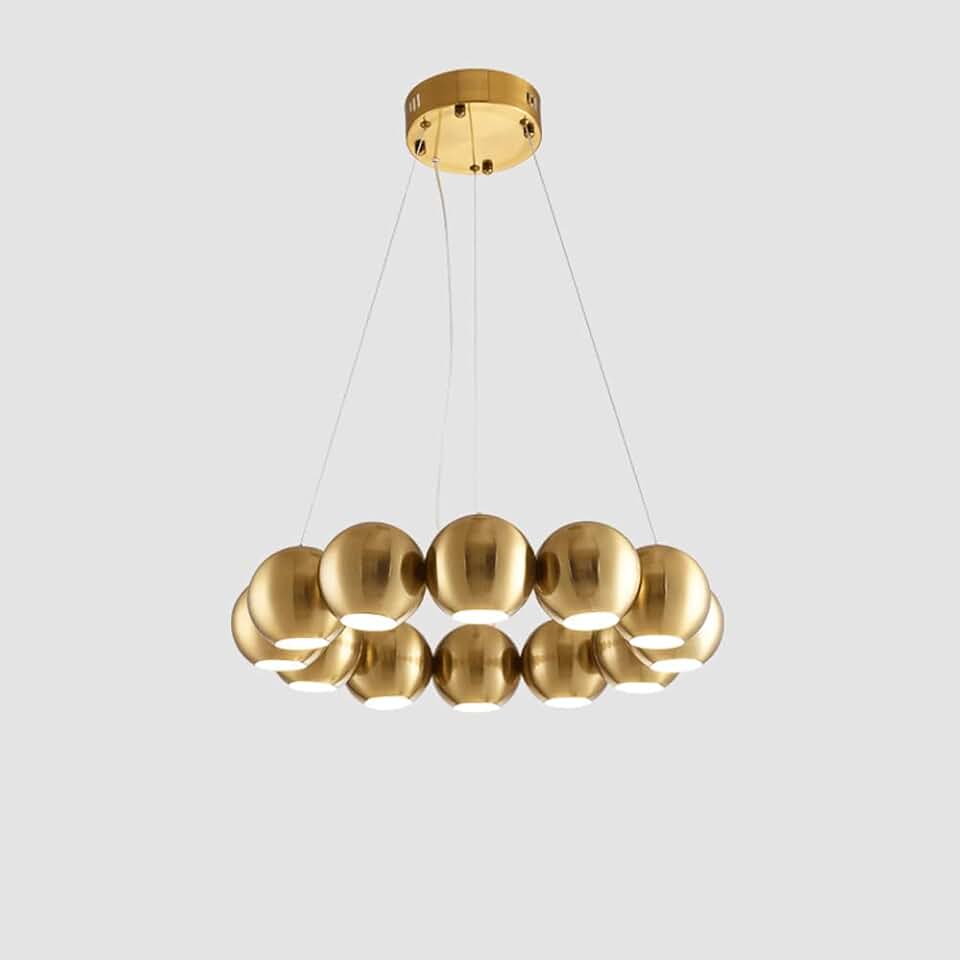 Gold Lighting, Modern 3000K Warm Light Restaurant Kitchen Island Chandelier Fixture, Ceiling Hanging Decorative Lighting Fixture (36W/48W)(12 Lights)/ Color/12 Lights