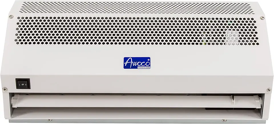 Awoco 24” Super Power 2 Speeds 800 CFM Commercial Indoor Air Curtain, CE Certified, 120V Unheated - Door Switch Included
