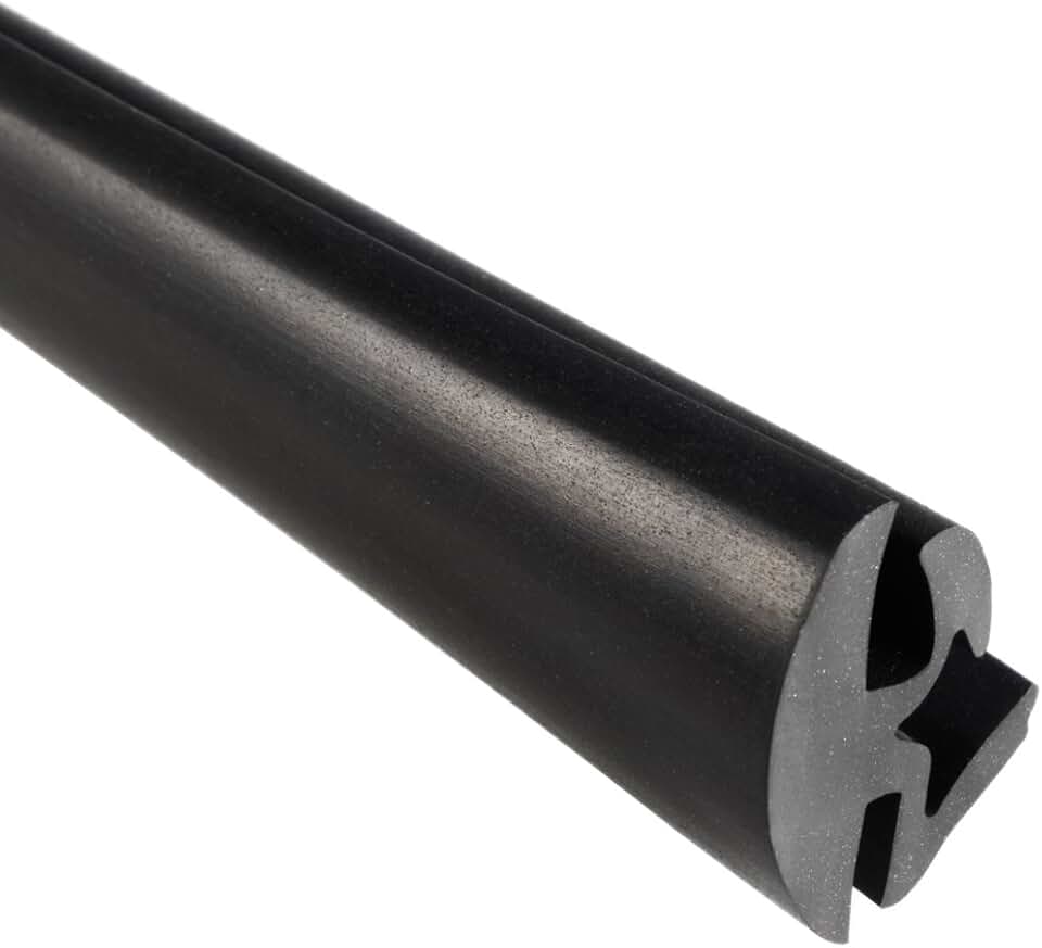 TRIM-LOK - LK1663-100 Trim-Lok EPDM Dense Rubber Window Locking Gasket – Fits 1/4” Glass and 1/8” Panel Edge, 100’ Length – One-Piece Locking System (Inline), Weather Stripping Seal for Stationary Windows or Windshields