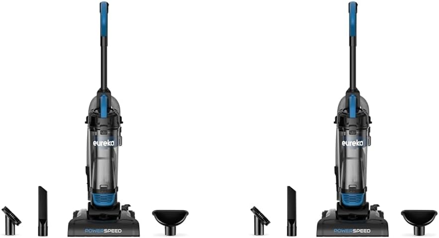 Eureka PowerSpeed Upright Cleaner Carpet and Floor Lightweight Powerful Bagless Vacuum, NEU185 w/Washable Filter, Black (Pack of 2)
