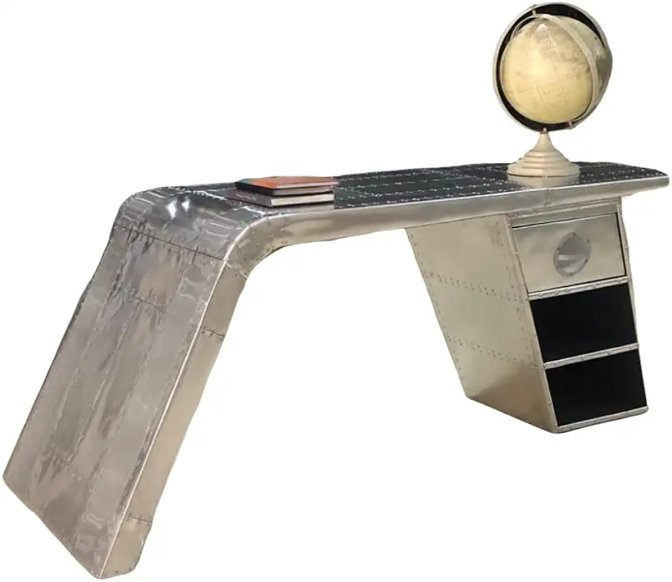 ARTIZANSTORE Aviator Wing Desk Aluminium Table Aviator Furniture