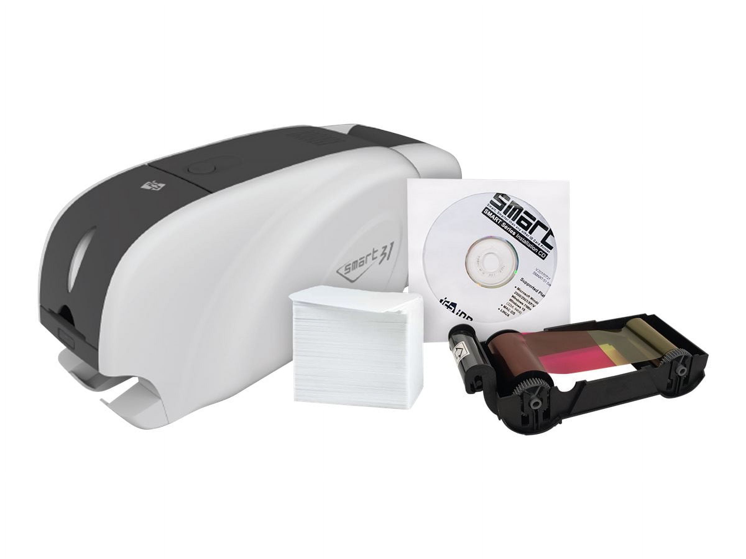 IDP Smart-31D Dual Side Photo ID Card Printer Bundle