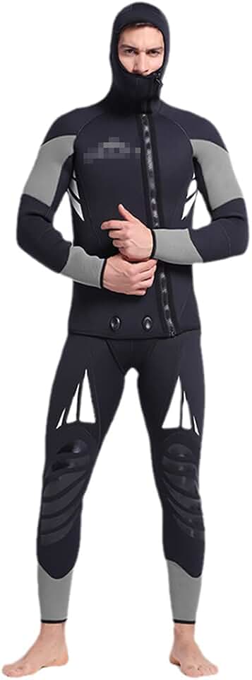 5Mm Neoprene Wetsuit for Spearfishing Swimming, Underwater Diving Equipment Suit Set, Men Snorkeling Wet Suit