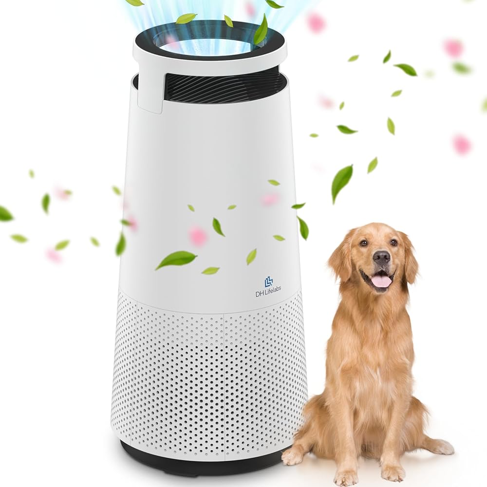 Air Purifier for Home, H13 HEPA Air Purifier Eliminates 99.9% of Mold Bacteria Viruses for Allergies Pets, Ions Clean & Deodorize, Small Air Purifier for 231ft² (Sciaire Mini, White)