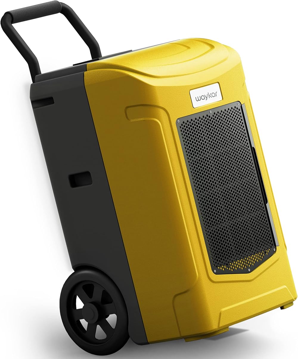 Waykar Commercial 180 Pints Dehumidifier with Pump, 7000 sq. ft. Large Space Industrial Dehumidifier with Drain Hose - Auto Defrost, Overload Protection High Exhaust for Basements, Warehouses.