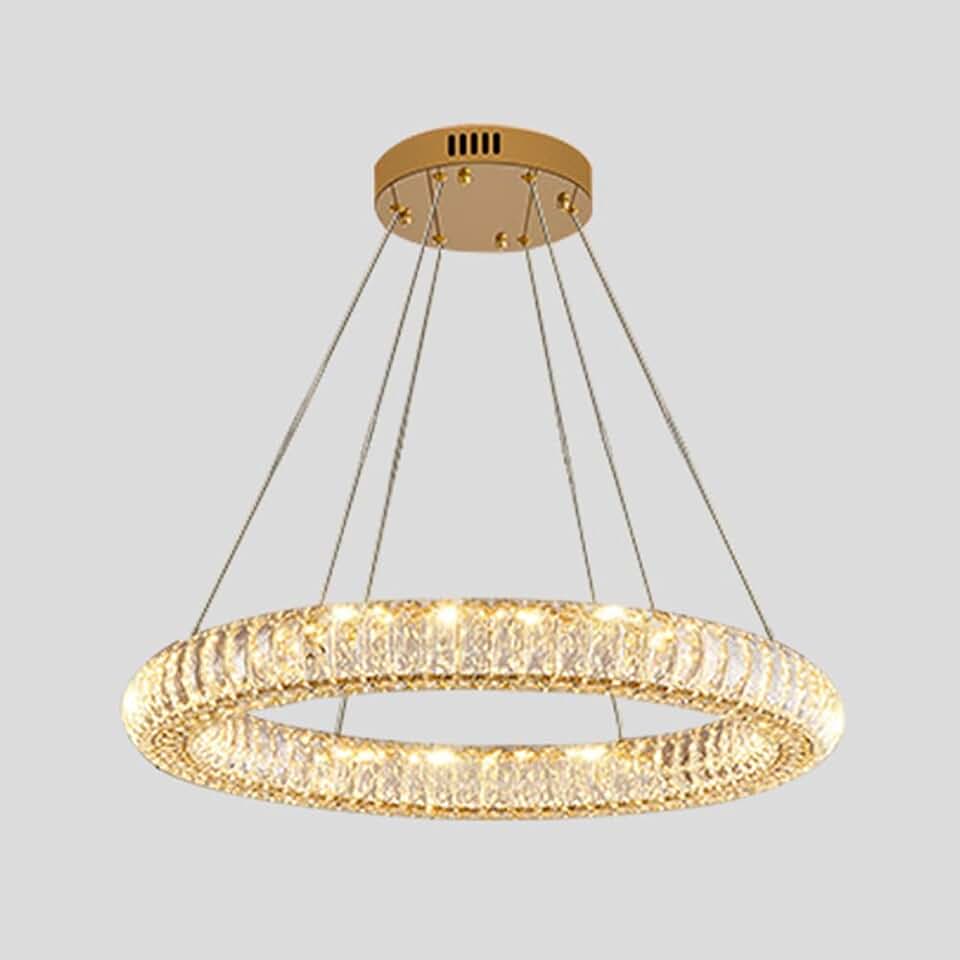 Crystal Glass Chandeliers Modern Led Chandelier Adjustable Ceiling Light Fixtures Lighting Stainless Steel Hanging Lights for Living Room Dining Room Bathroom Bedroom/a