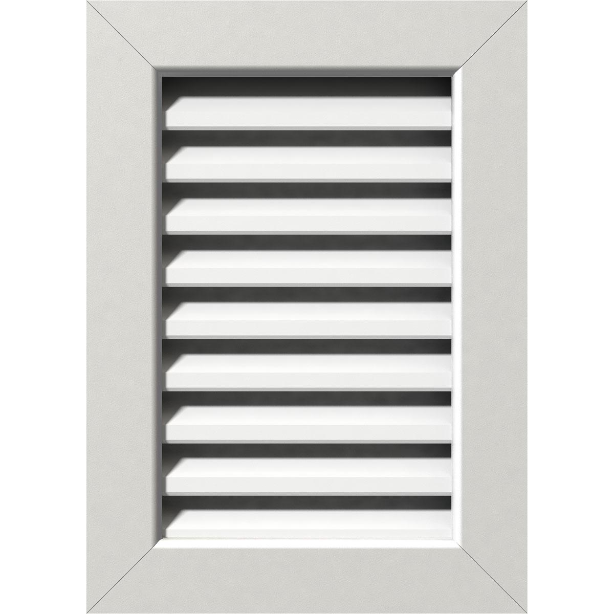 Ekena Millwork 24-in x 24-in Off-white Rectangle PVC Gable Louver Vent