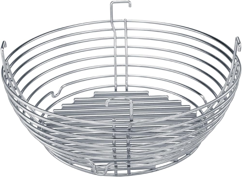 Kamado Joe Stainless Steel Charcoal Basket Grill Accessory to Create Multiple Cook Zones for All Big Joe 24-inch Charcoal Grill and Smokers, Model BJ-MCC23