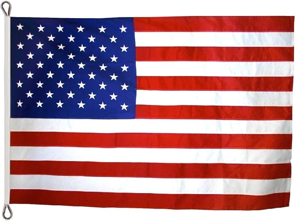 Annin & Co. Model 2770 American Flag Tough-Tex The Strongest, Longest Lasting, 12x18 ft, 100% Made in USA with Sewn Stripes, Embroidered Stars and Roped Heading
