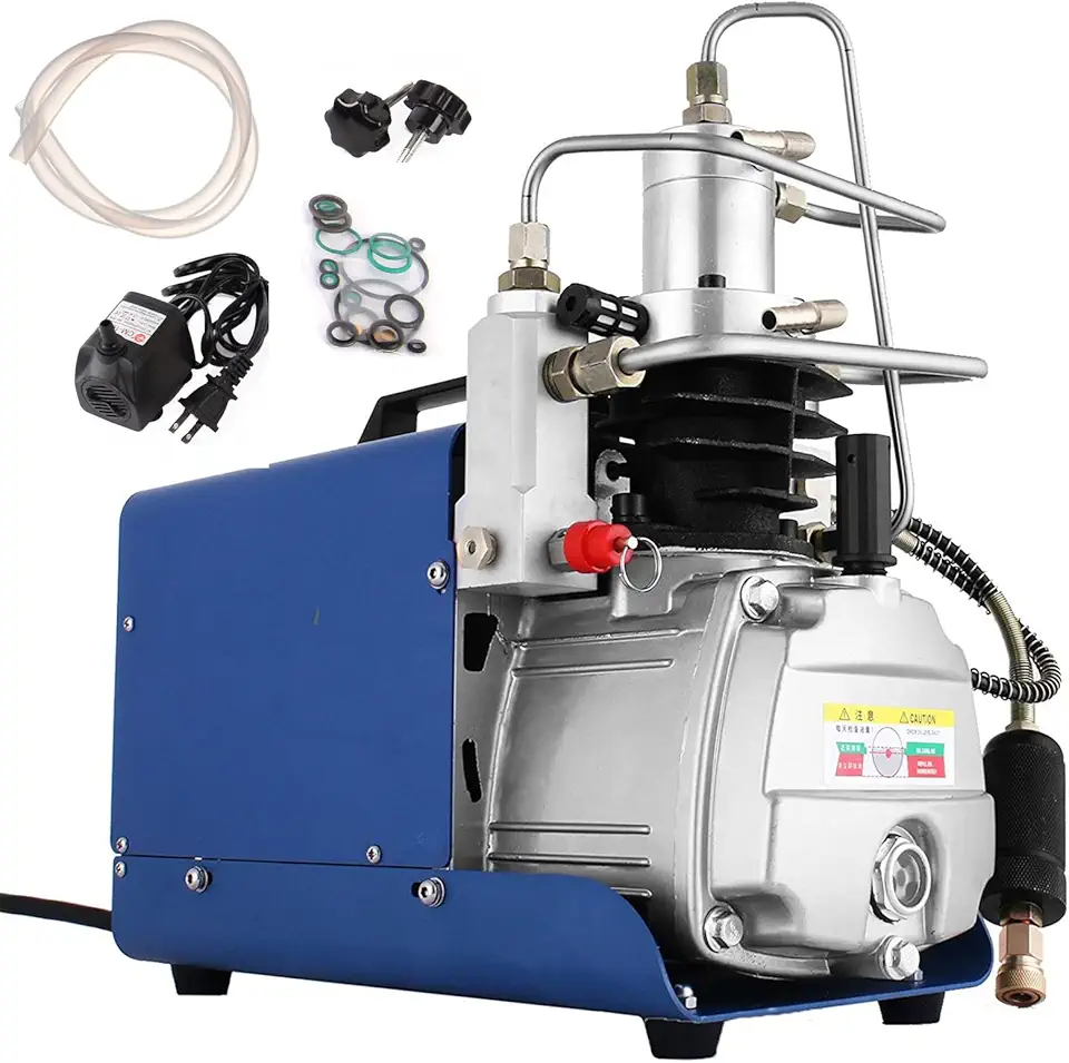 YONG HENG 4500 PSI Air Compressor 30Mpa 110V High Pressure Air Compressor Pump Set Pressure Function PCP Air Compressor Rifle Airgun Scuba Air Pump Perfect For filling PCP Air Rifle