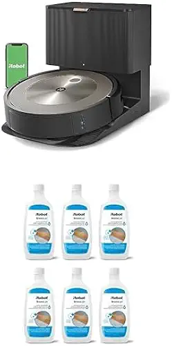 Bundle of iRobot Roomba j9+ Self-Emptying Robot Vacuum w/iRobot Authentic Replacement Parts - 6-Pack Hard Floor Cleaner Concentrate Solution