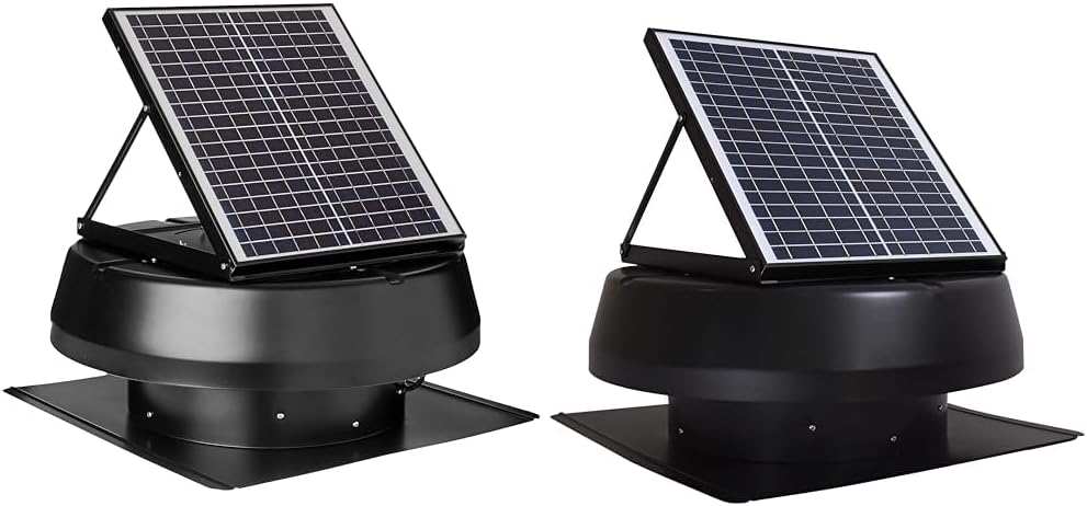 iLiving Smart Solar Attic Exhaust Fan Bundle - 1750 CFM, 2500 Sq Ft Coverage, with Smart Thermostat and AC Adapter