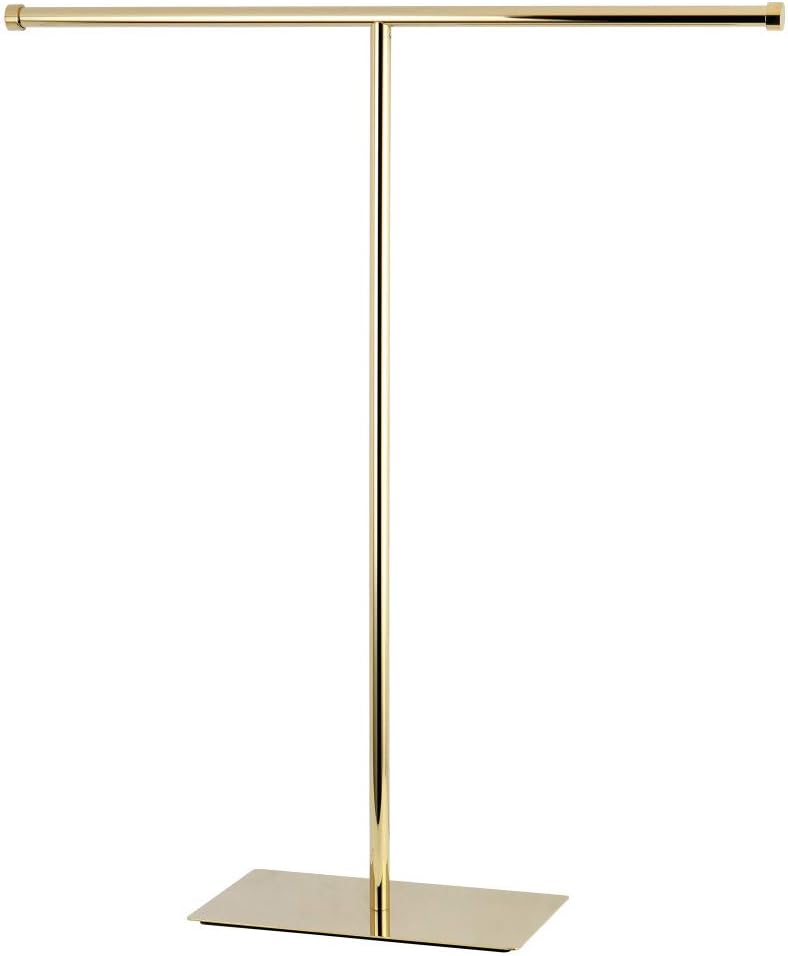 Kingston Brass Claremont T-Shape Towel-Rack, Polished Brass