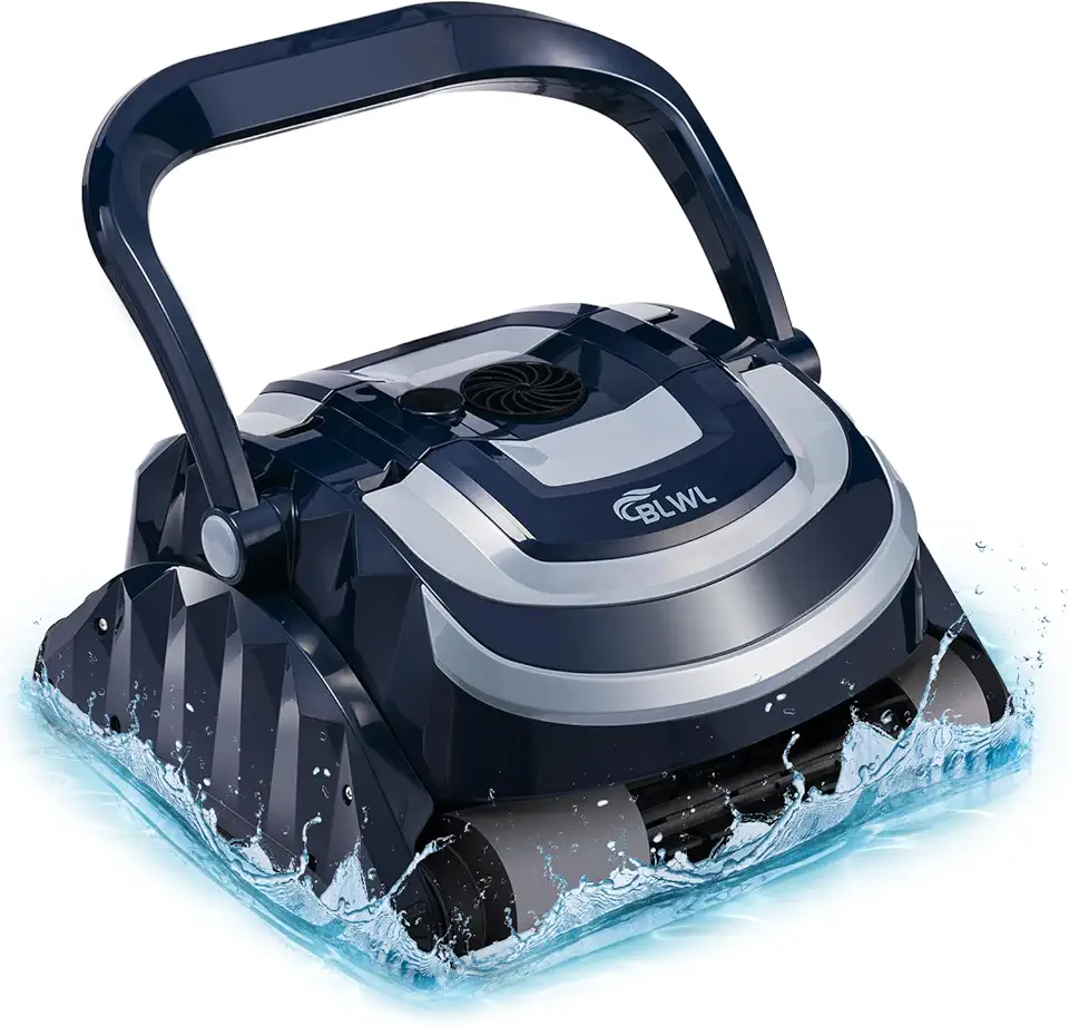 Robotic Pool Cleaner, Automatic Swimming Pool Vacuum for Above/In-ground Pools, Pools up to 55 Ft in Length, Double Top Load Filter Basket, Wall Climbing Including Walls Floor and Water Line