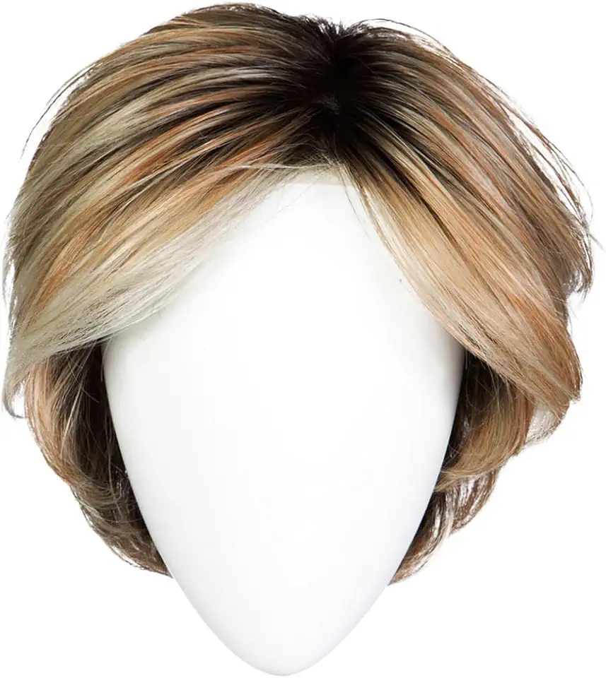 Raquel Welch Monologue Short Classic Pixie With Hand Tied Base by Hairuwear, Petite Average Cap, RL17/23SS Shaded Iced Latte Macchiato