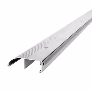 M-D Building Products 3-3/8 in. x 1 in. x 36 in. Silver Aluminum and Vinyl High-Profile Outswing Door Threshold
