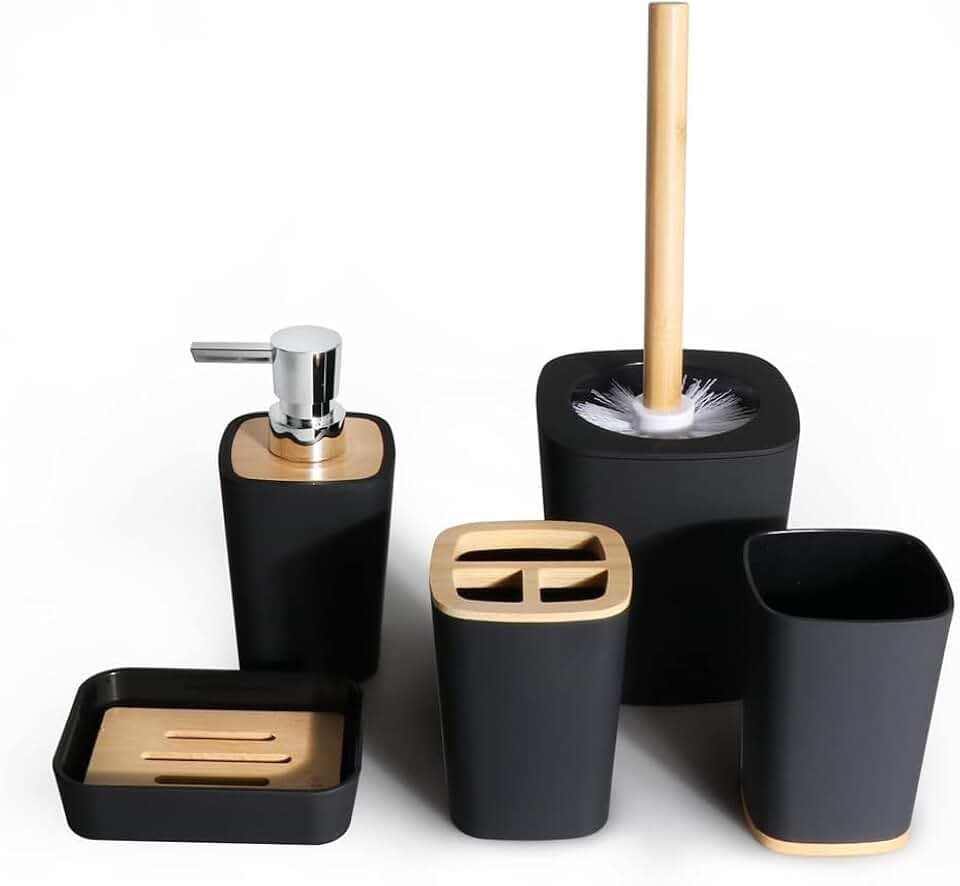 Sanitary Kit Toilet Brush Set Bathroom Wash Soap Liquid Box Toothbrush Rack Supplies