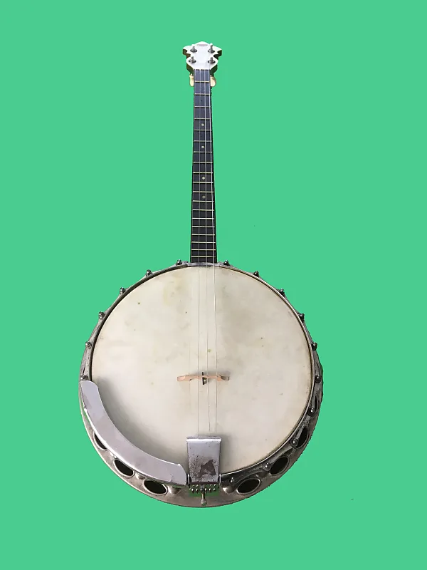 Vintage Gretsch Brooklyn NYC 4-String Broadkaster Irish Tenor Banjo 1930s Original Folk Americana