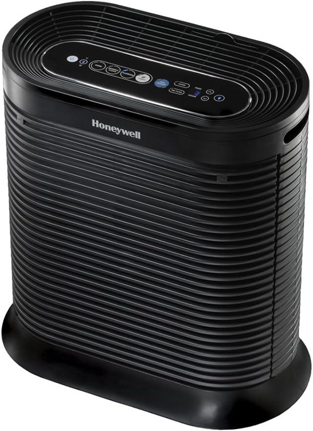 Honeywell HPA-250 Bluetooth Smart True HEPA Air Purifier, Airborne Allergen Reducer for Large Rooms (310 sq ft), Black - Wildfire/Smoke, Pollen, Pet Dander, and Dust Air Purifier