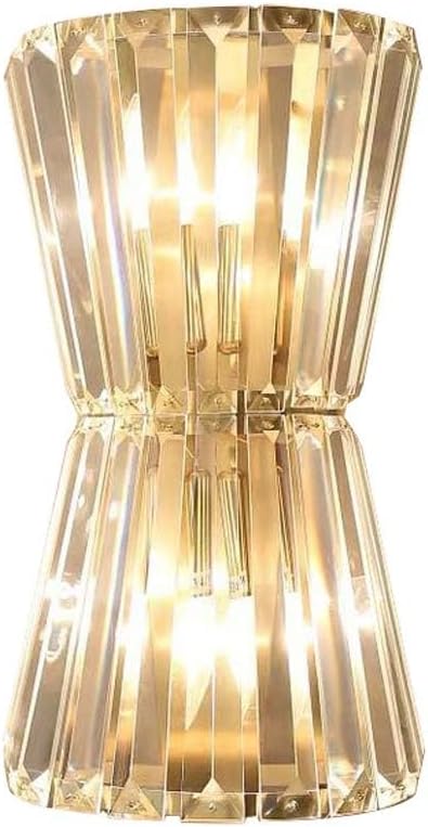 2-Light Crystal Wall Sconce Wall Lighting Modern Wall Sconce Contemporary Crystal Wall Sconce 14.5 inch Gold Bathroom Light Fixtures for Bedroom Living Room