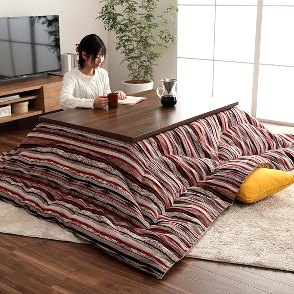 IKEHIKO Kotatsu Futon Comforter, Fluffy Premium Cotton Flannel, Kotatsu Square Rectangle Shape Purple Heater Table, Japanese Futon Craftsman, Made in Japan 2337 (200×250cm (Rectangle))