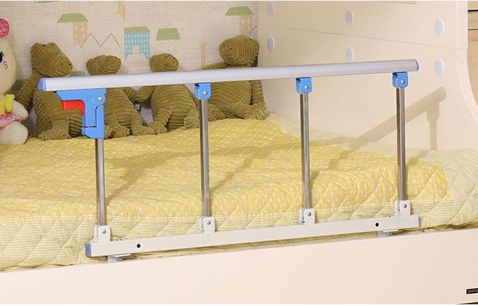 Bed Side Handrail Bed Guardrail Fence Assist Handle Bed Railing Folding Bedside Grab Bar Bumper (Size : 95X40CM) Safety Assisting Rails (Color : B, Size : 95X40CM)
