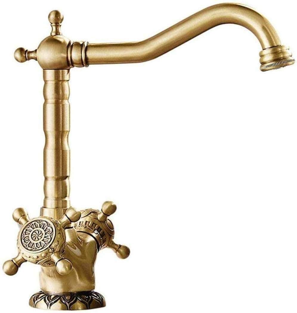 Faucet Taps Faucet Bathroom Faucet Bathroom Faucet Lavatory Faucet Copper Double Handle Tap Instant Hot and Cold Water Faucet