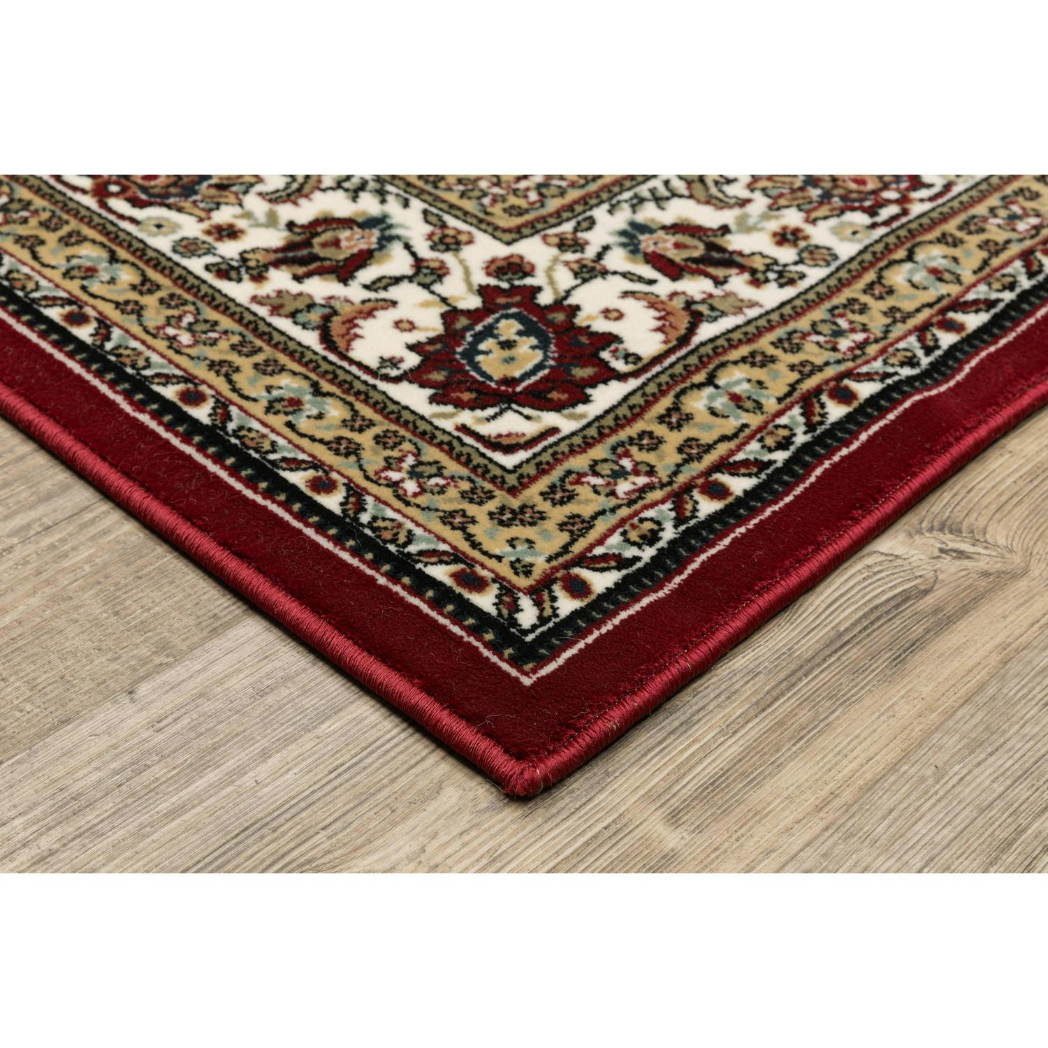 allen + roth Koralin 5 x 8 Red Indoor Floral/Botanical Oriental Area Rug