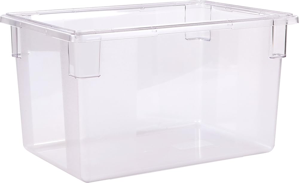 Carlisle FoodService Products Storplus Food Storage Container with Stackable Design for Catering, Buffets, Restaurants, Polycarbonate (Pc), 21.5 Gallons, Clear, (Pack of 3)